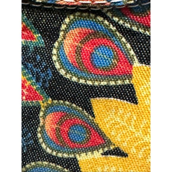 Vans Authentic Slim Peacock Print Red, Yellow, Blue Skate Casual Sneakers Women’ - Picture 8 of 9